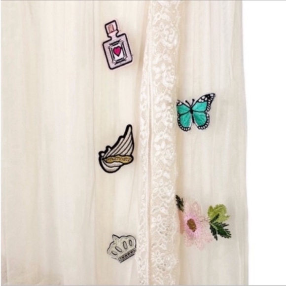 EASEL ballet-inspired patches sheer skirt S - Picture 4 of 8